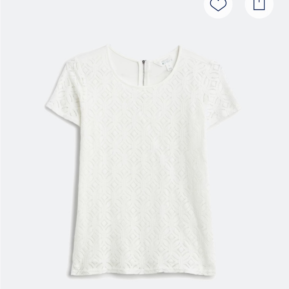 Market & Spruce Crochet white top
